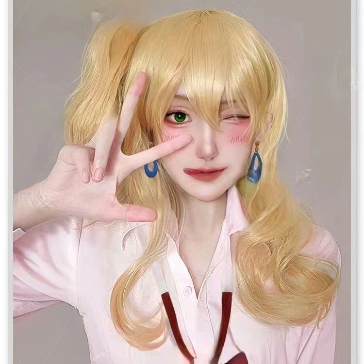 Blue Original Grapefruit Anime Head Cover Sweet Cos Wig