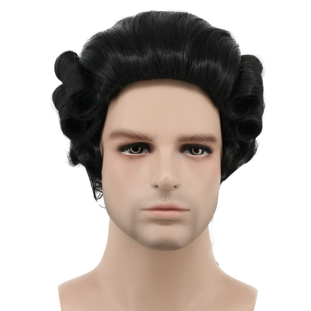 Baroque Masquerade Colonial Lawyer Judge Chemical Men's Wig