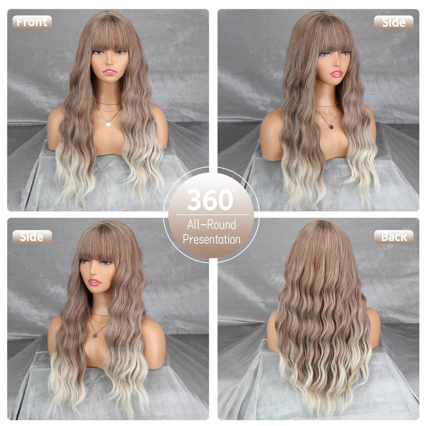 Black Curly Hair Multiple Colors Fiber Wig Long Curls