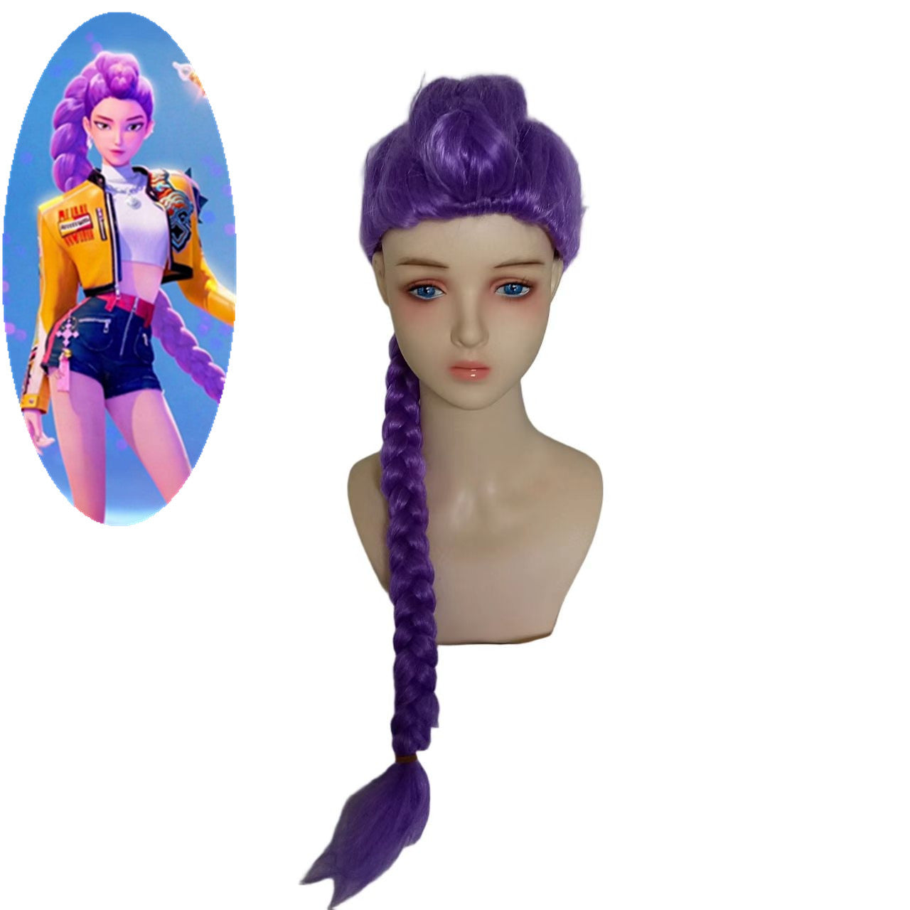 Witch Hunting Group Mira Rose Red Long Straight Cos Wig