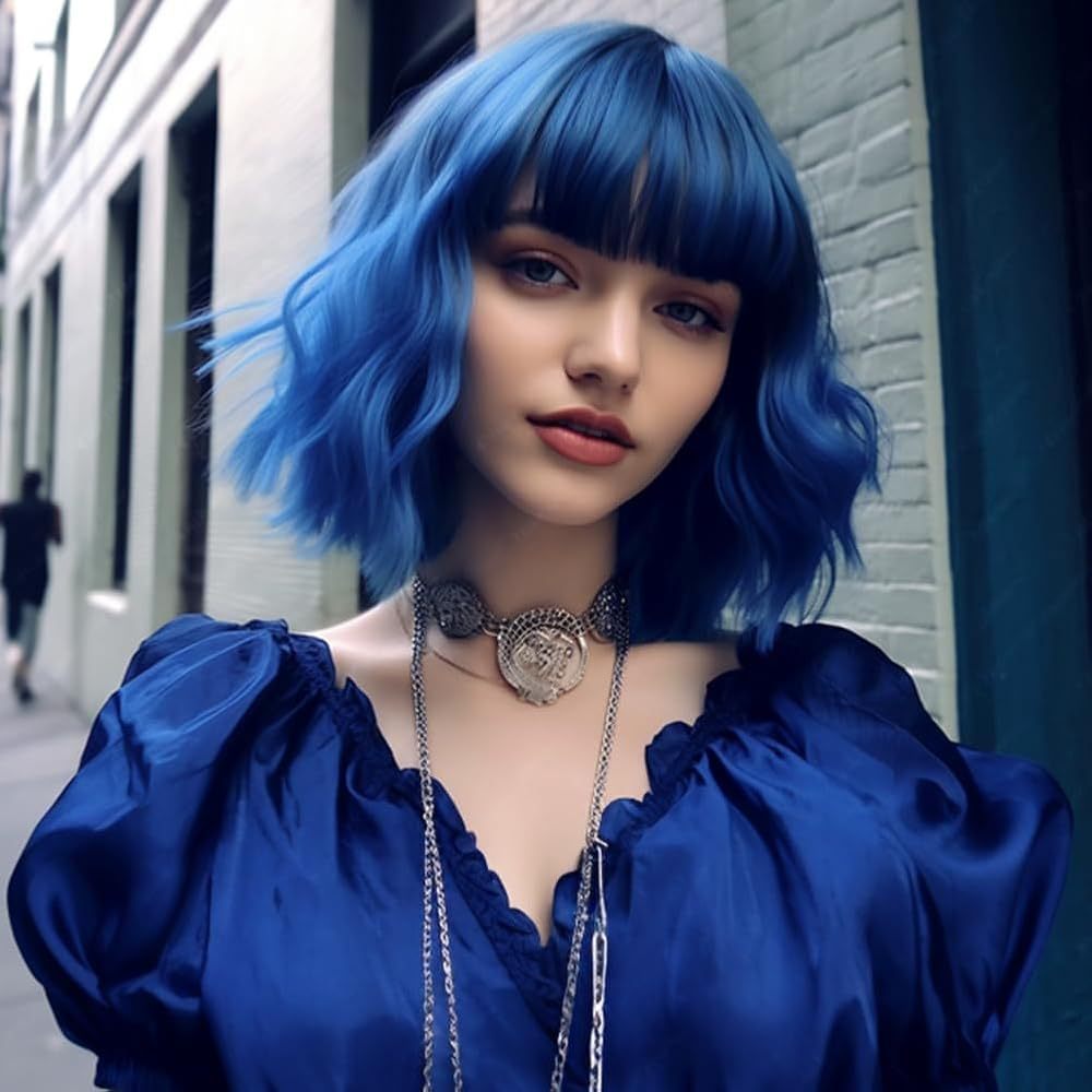 Big Wave Bangs Chemical Fiber Fashion Wig Short Curly Hair