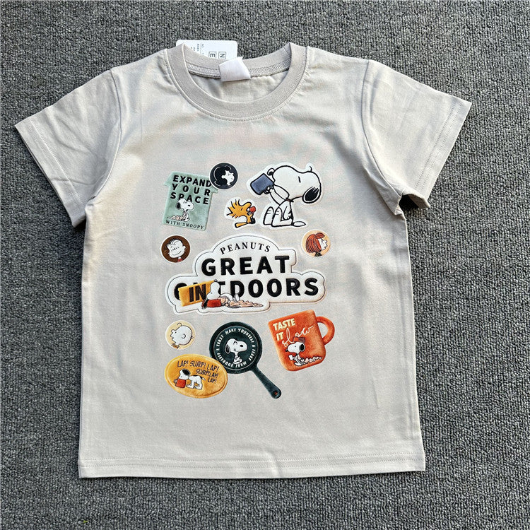 Attractive Children's Cartoon Summer Short-sleeved Clothing Children's T-shirt