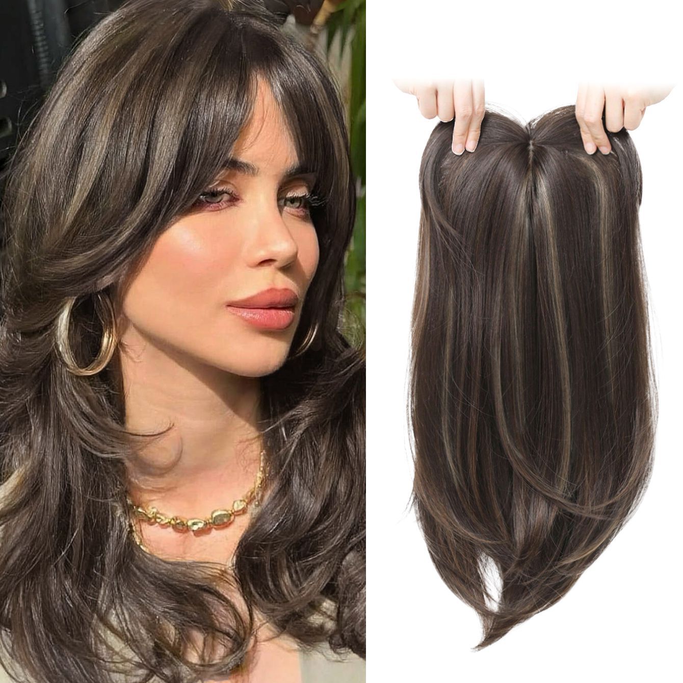 Hair Supplementing Piece Covering Gray Female Other Wig