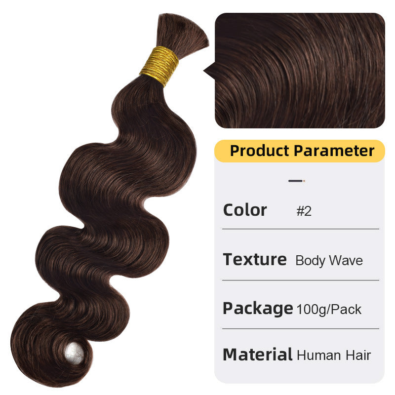 Attractive Innovative Human Bulk Band Wigs Real Hair Wig