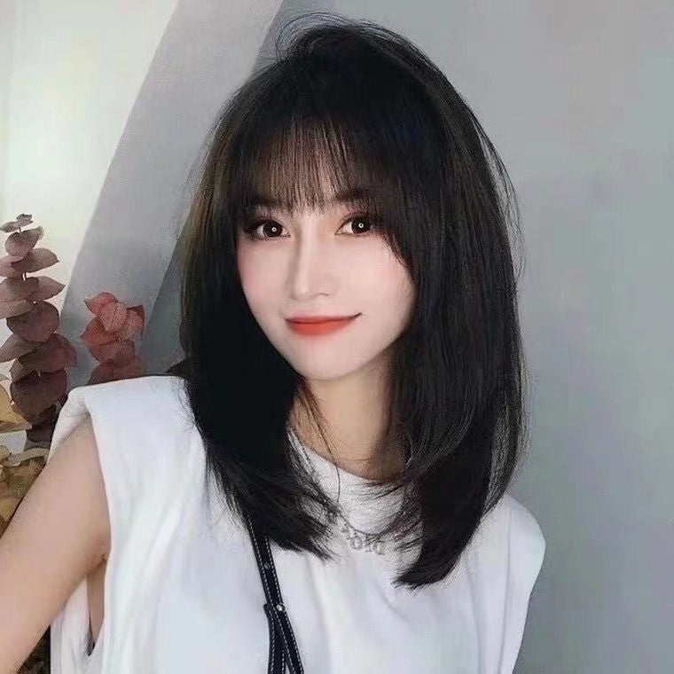 Women's Air Bangs Cute Fashion Inner Buckle Wig Short Straight Hair