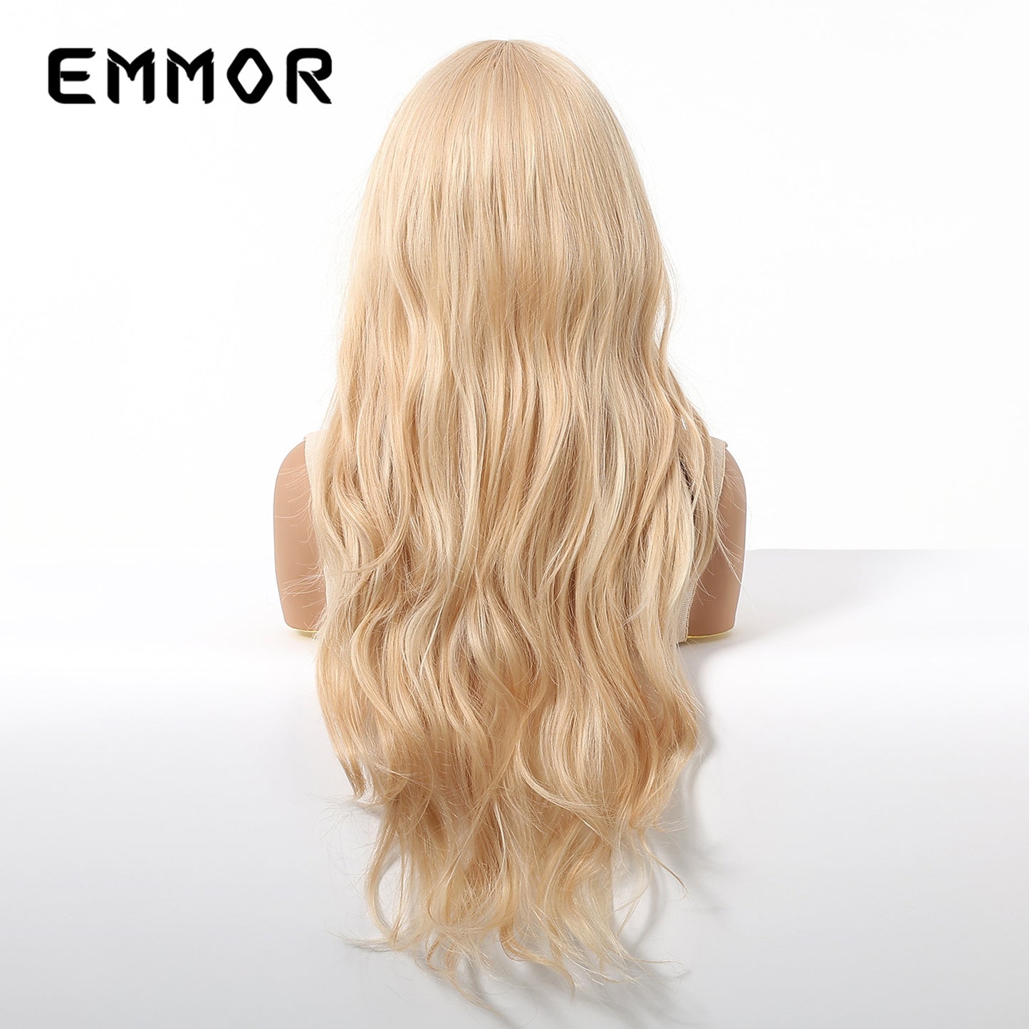 Mid-length Golden Big Wave Curly Hair Fashion Wig Long Curls
