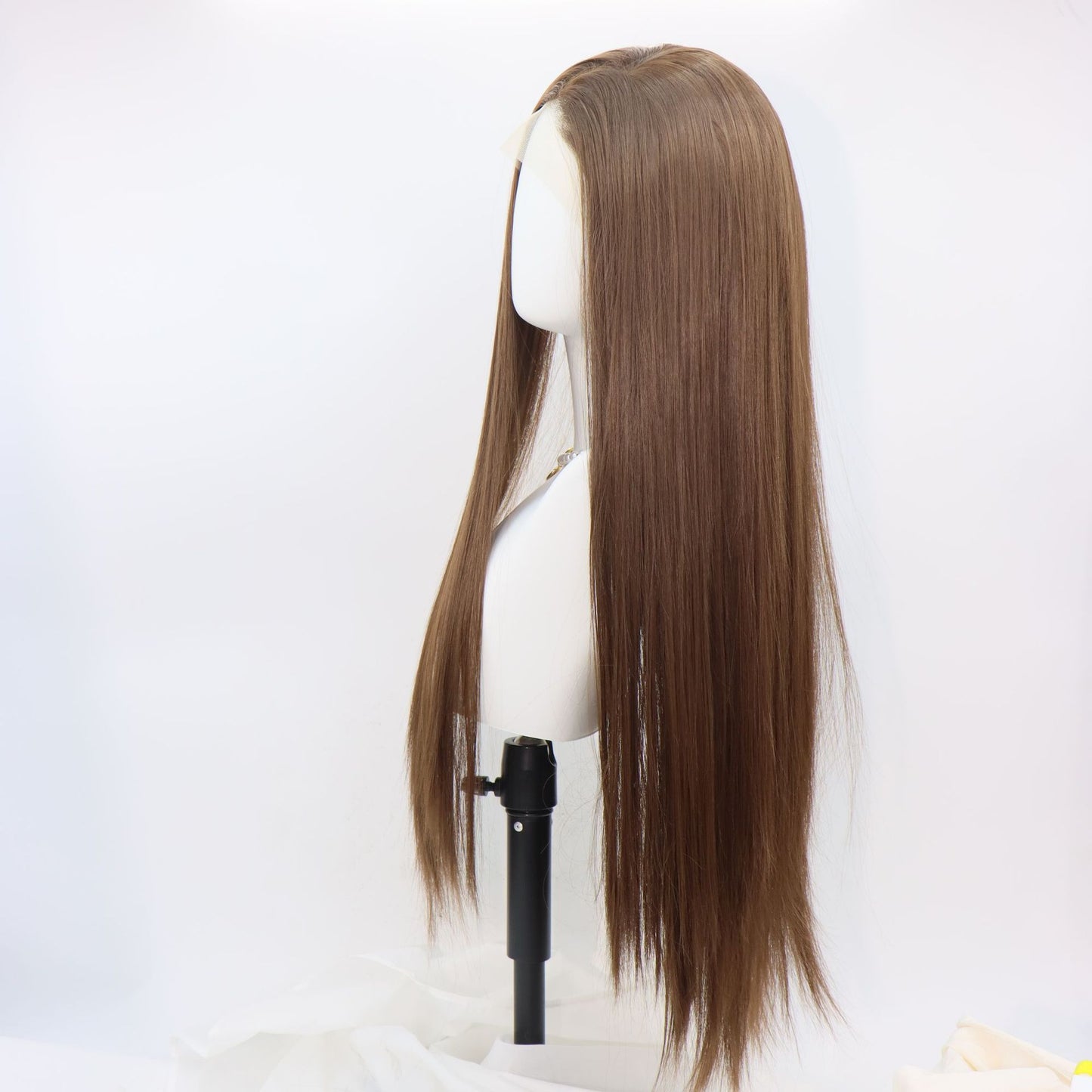 Full Top Head Cover Fiber Hand-woven Natural Long Straight Wig
