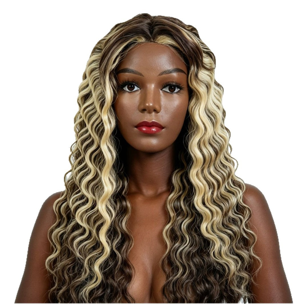 Volume Wound Tube Afro Black Long Curly Other Wig