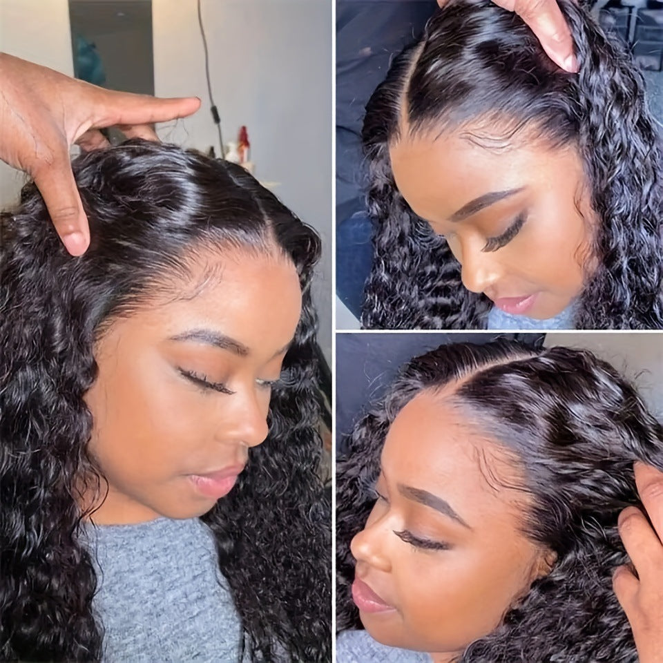 Women's African Fashion Chemical Fiber Front Lace Wig Long Curls