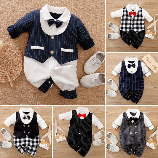 Jumpsuit Gentleman Clothes Long Sleeve Infant Jumpsuit, Climbing Suit