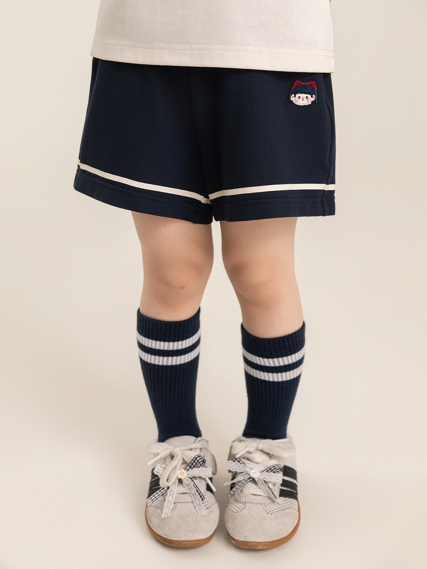 Children's Sports Suit Collar Short Sleeve Cool Shorts Preppy Style Top Children's T-shirt