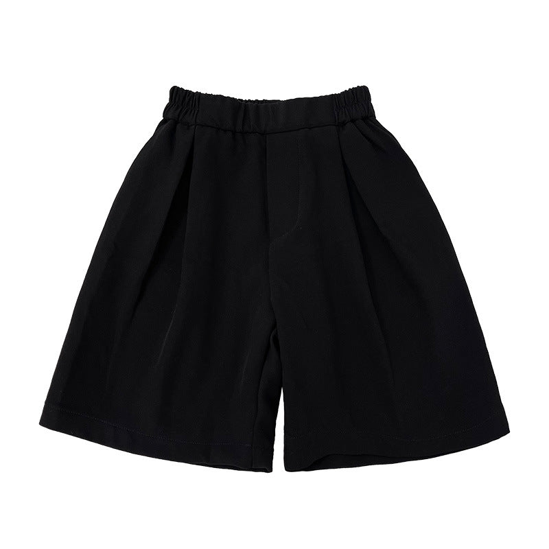 Children's Korean Shorts Boys Elastic Waist Pure Color Suit Children's Pants