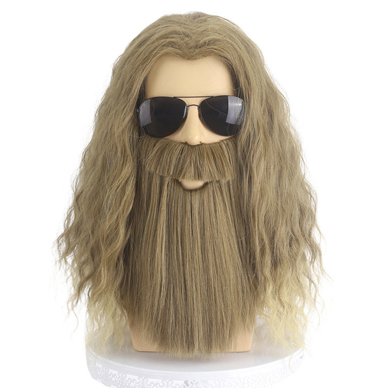 Halloween Anime Reunion Thor Beard Head Cos Wig