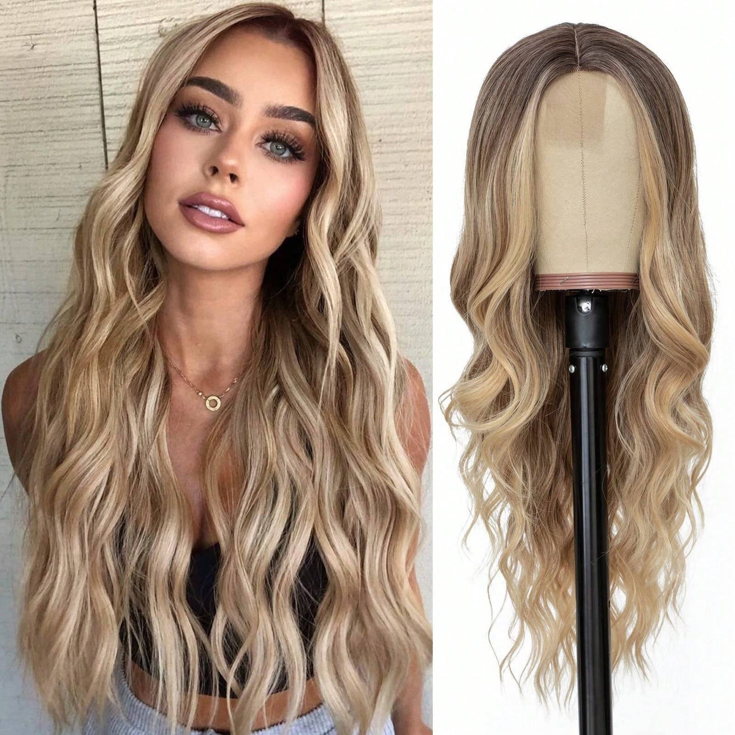Lace Female Black Long Chemical Fiber Woven Wig Short Curly Hair