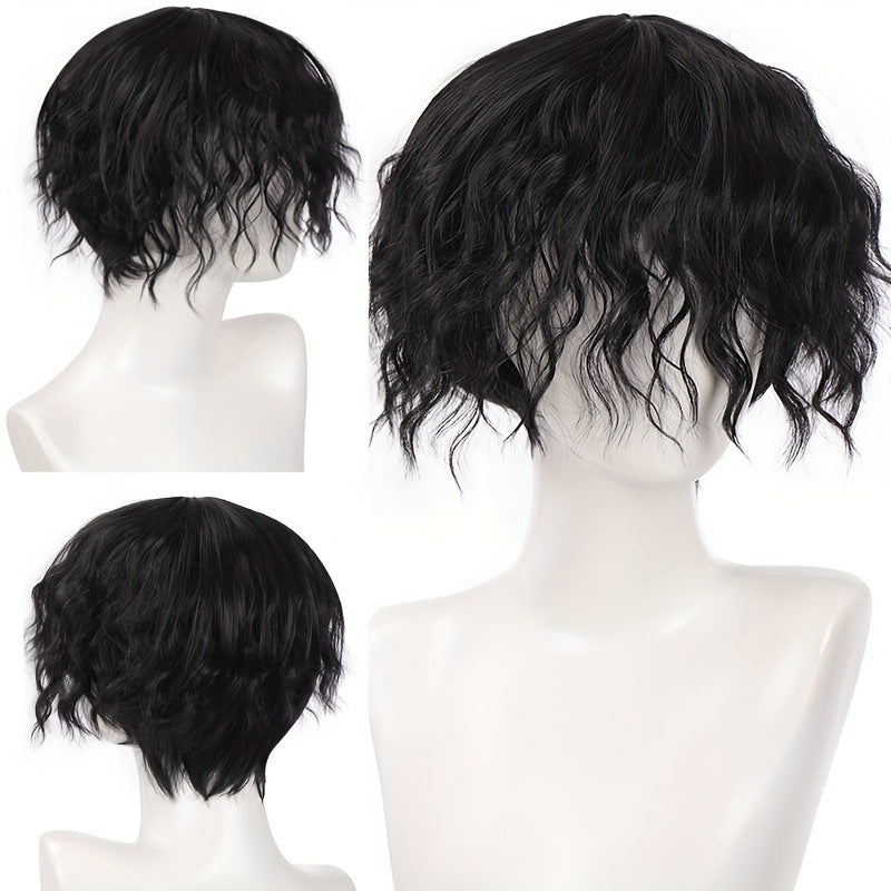 Men's Short Curly Fluffy Natural Mechanism Chemical Other Wig