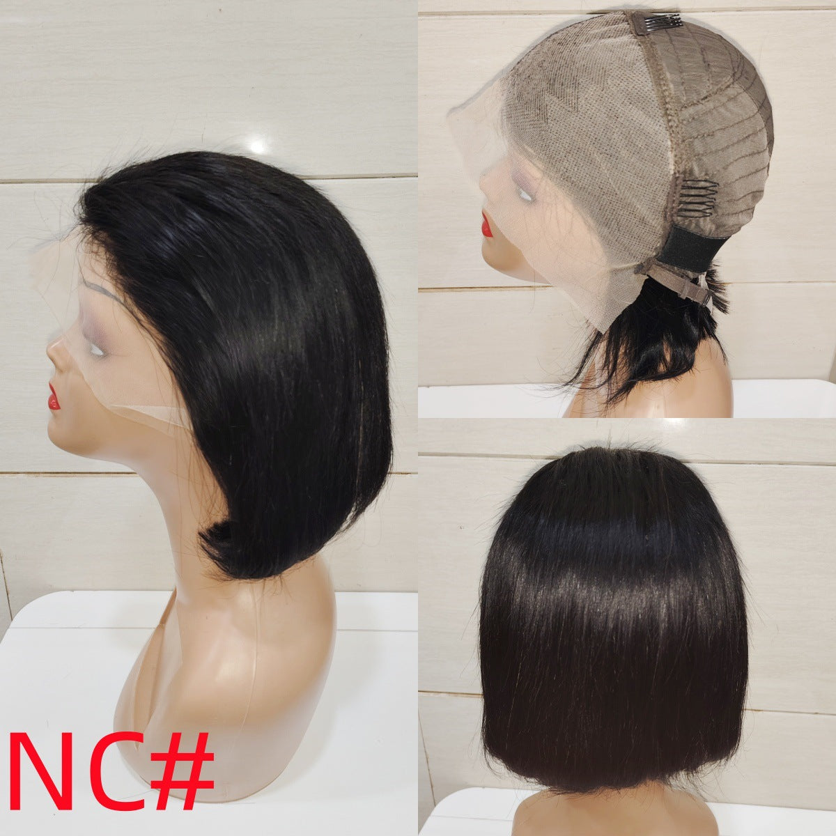 Trendy Slouchy Pretty Versatile Straight Bob Real Hair Wig
