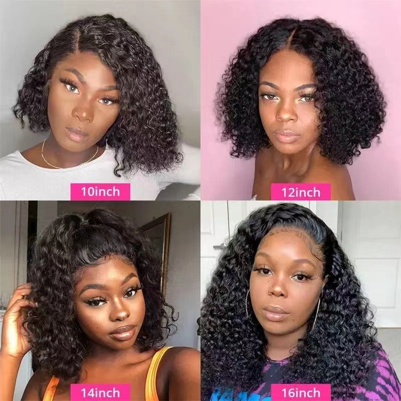 African Small Volume Afro Medium Fashion Fluffy Fiber Wig Short Curly Hair
