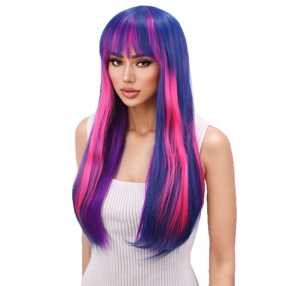 Fluffy Face Shaving Big Wave Chemical Fiber Head Cover My Wig Long Curls