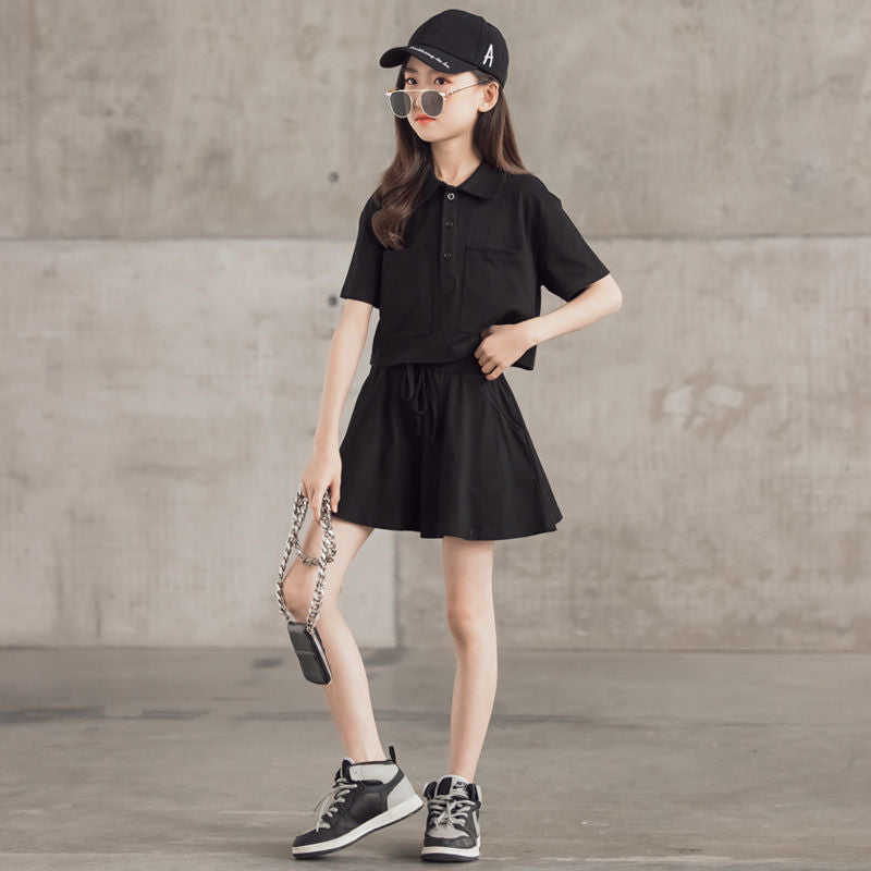 Children's Sports Fashion Short Sleeve T-shirt Summer Shorts Outer Children's Suit