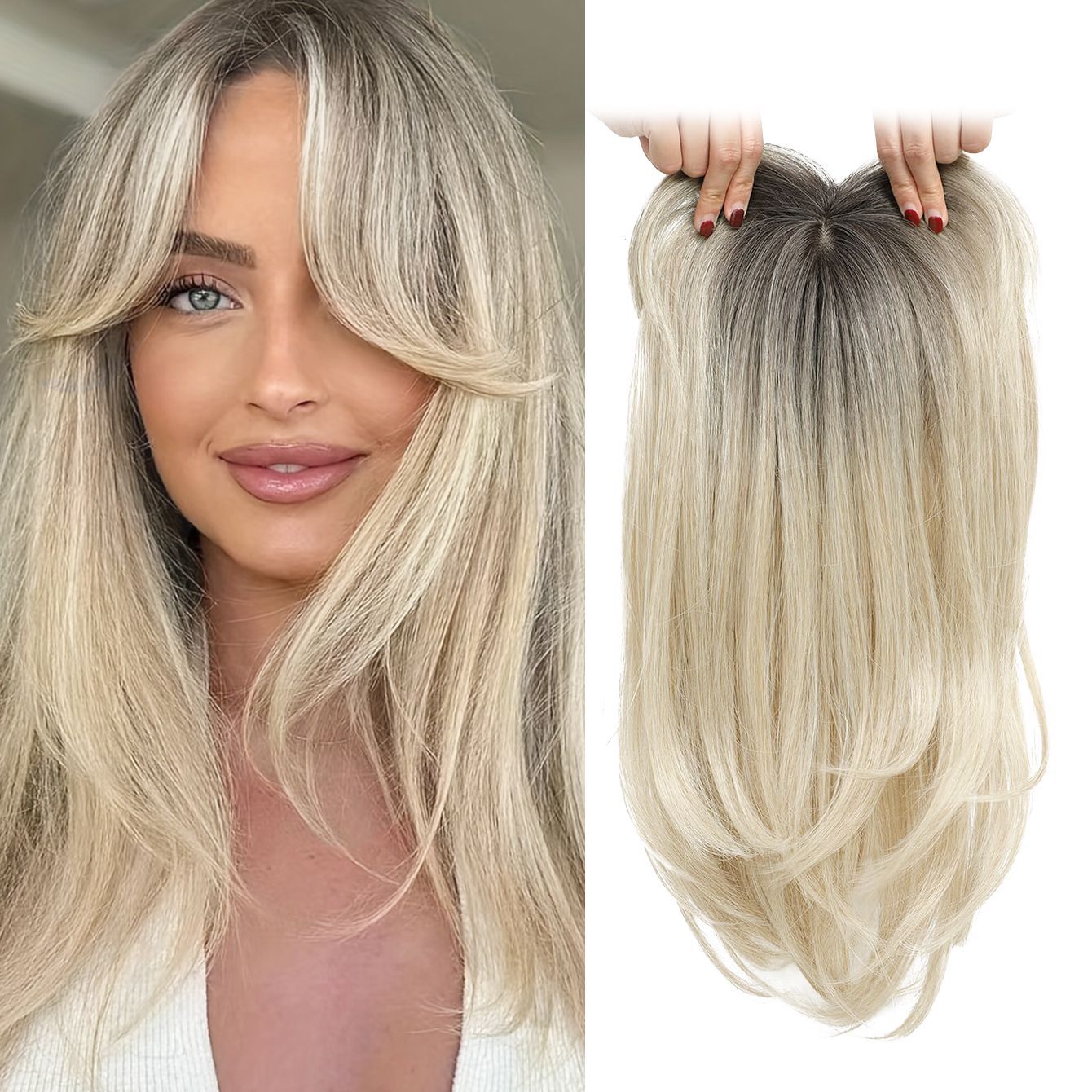 Hair Supplementing Piece Covering Gray Female Other Wig