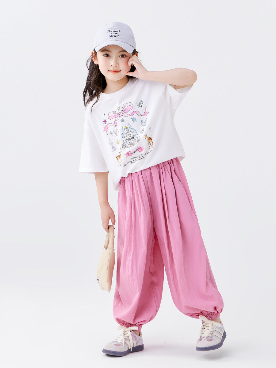 Children's Clothing Short-sleeved Antibacterial Summer Older Half-sleeved Children's T-shirt