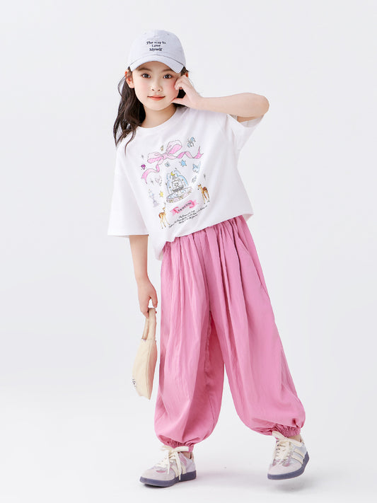 Children's Clothing Short-sleeved Antibacterial Summer Older Half-sleeved Children's T-shirt