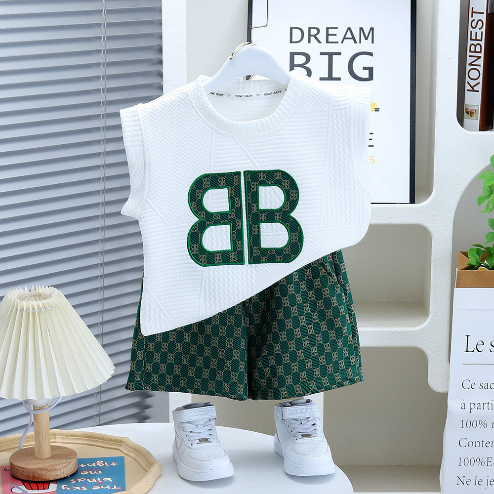 Children's Embroidered Vest Clothes Cool Handsome Summer Children's Suit