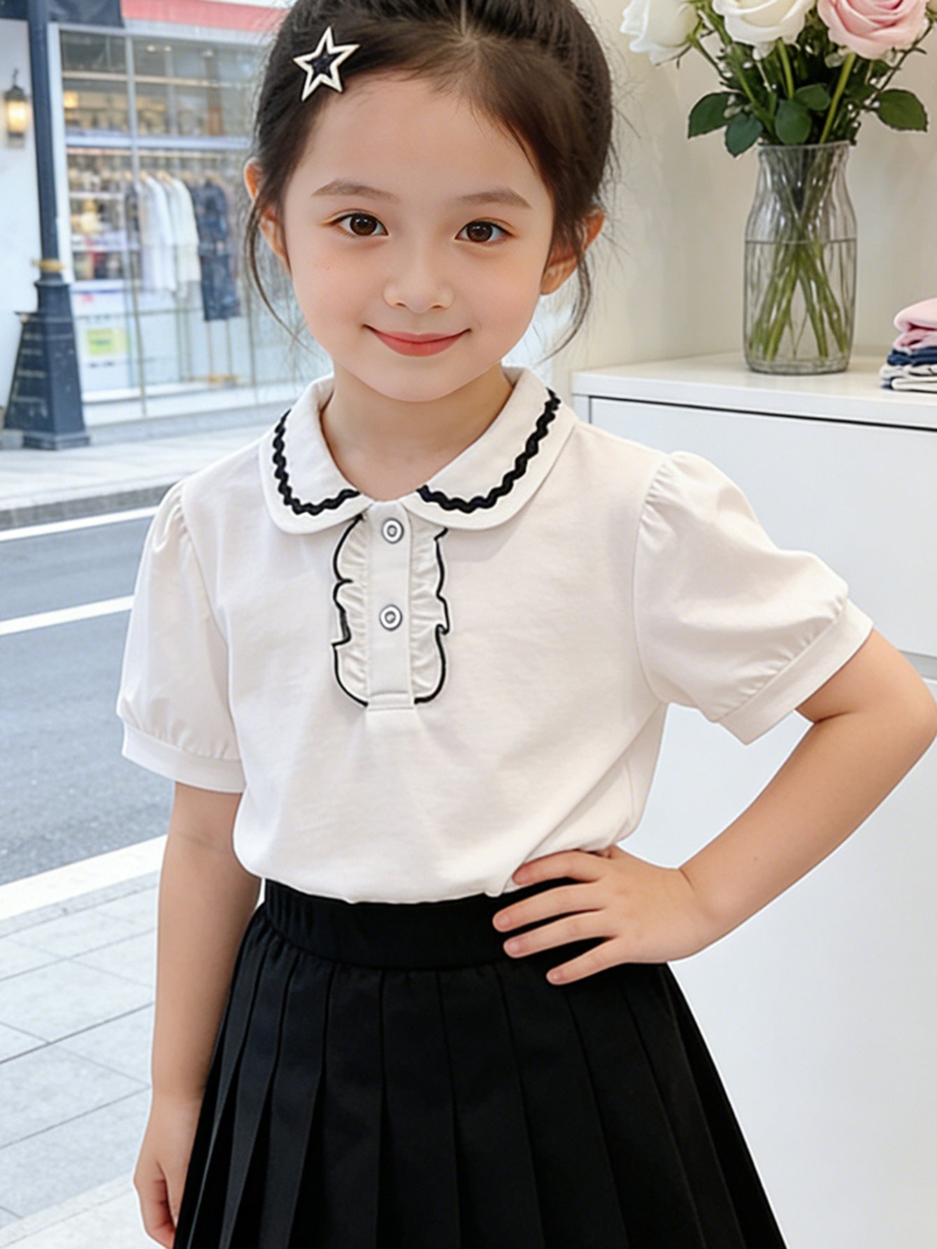 Children's Short-sleeved Summer Thin Polo Collar Top Children's T-shirt