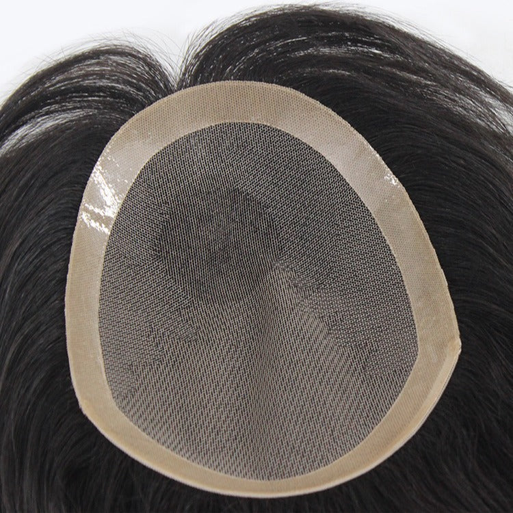 Men's Silk Screen Set Lightweight Breathable Single-layer Mesh Hand-woven Men's Wig