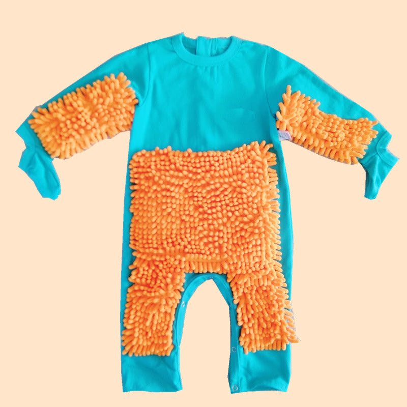 Mop Man Crawling Jumpsuit Zipper Overclothes Jumpsuit, Climbing Suit