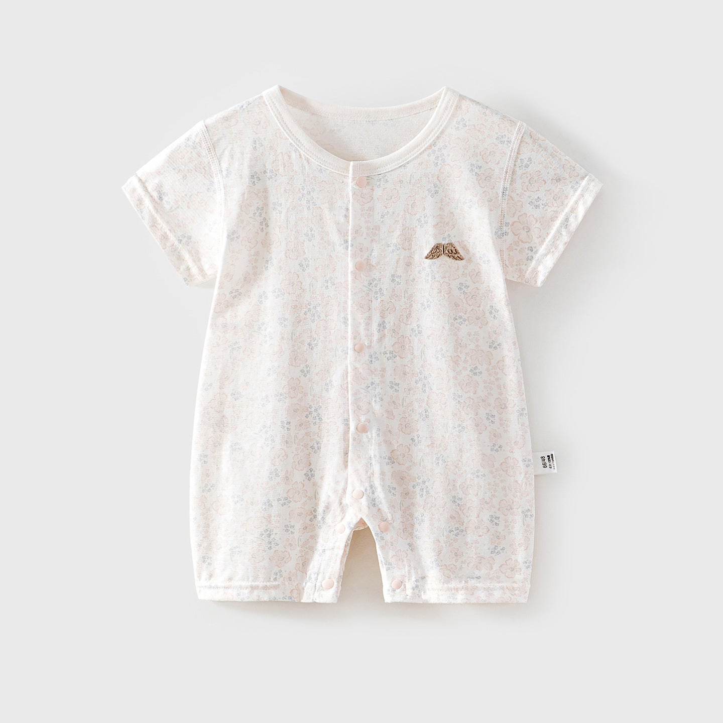 Born Clothes Pure Cotton Summer Wear Short Sleeve Thin Pajamas Jumpsuit, Climbing Suit