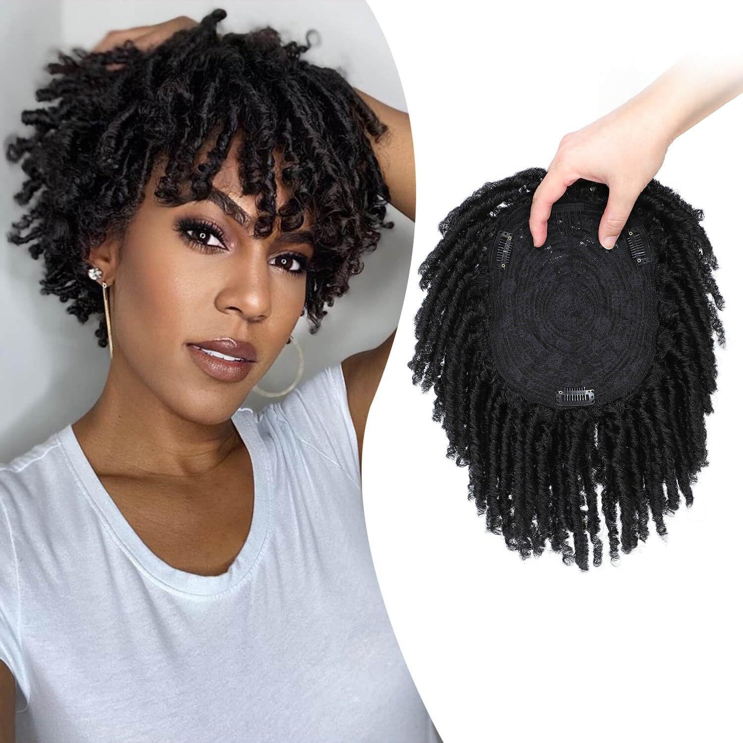 African Spiral Mesh Plate Dreadlocks Curly Long Hair Wig