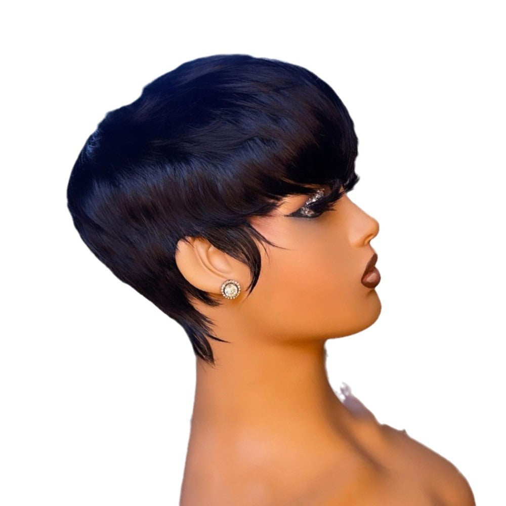 Stylish Pretty Classic Casual Human Set Real Hair Wig