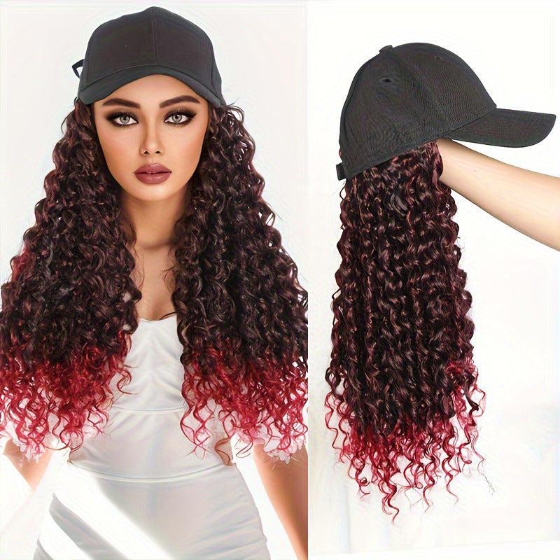 Integrated Instant Noodle Curls Black Peaked Cap African Screw Other Wig