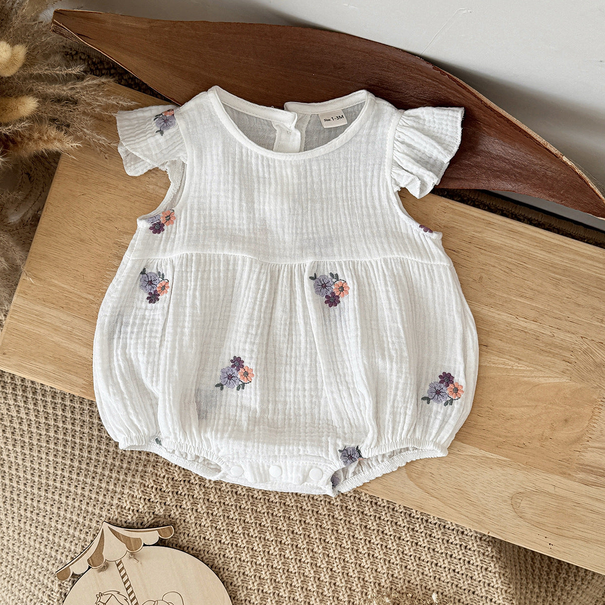 Children's Korean Style Clothing Summer Versatile Thin Embroidered Jumpsuit, Climbing Suit