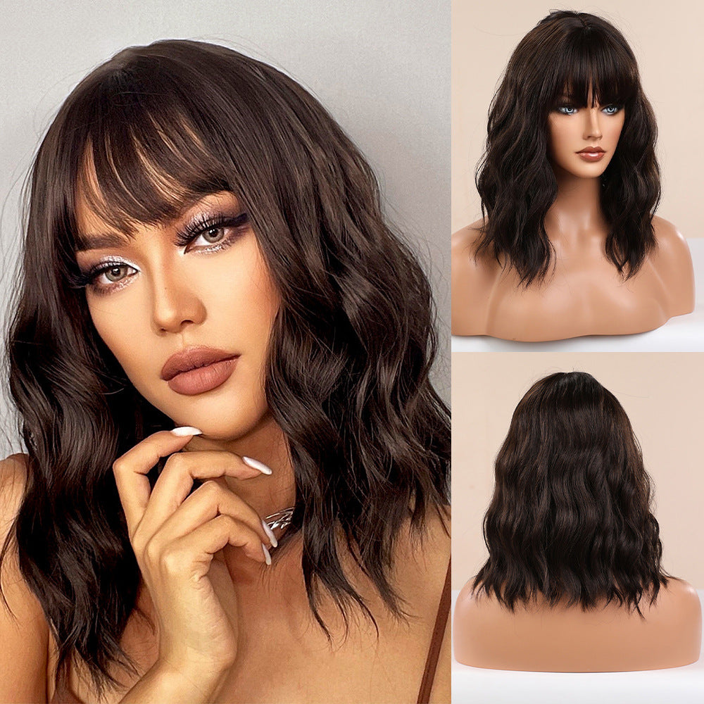 Casual Female Fashion Type Age Reduction Wig Short Curly Hair