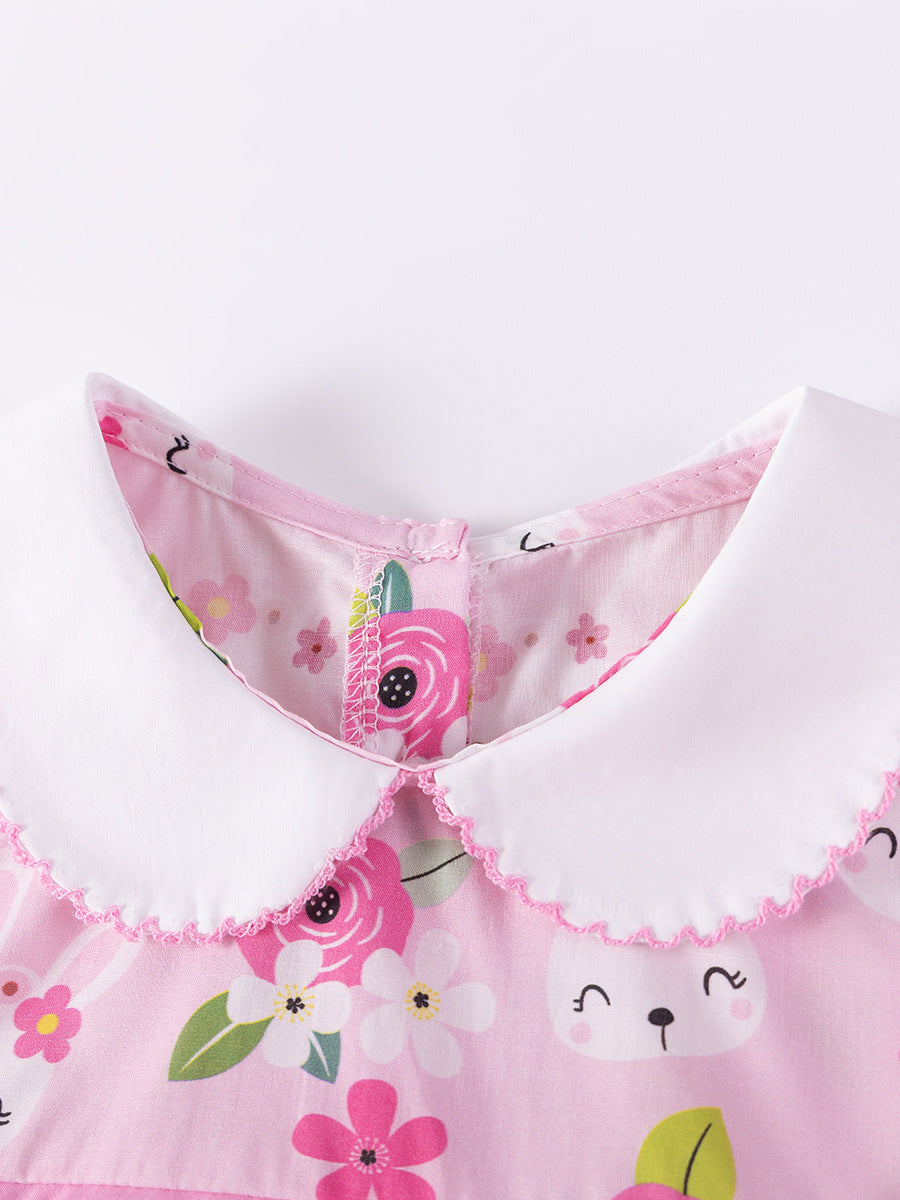 Innovative Children's Summer Cute Rabbit Shirt Children's Dress