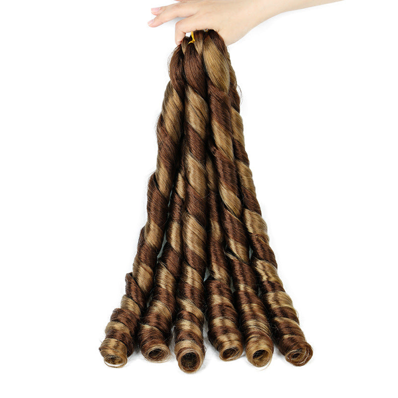 Fiber Low Temperature Tube Curved Large Wig Long Curls