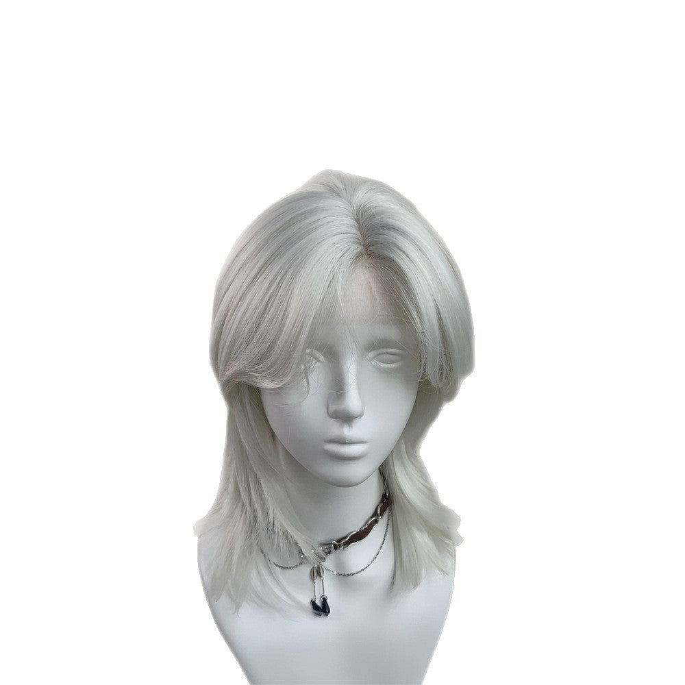 Sier Moon Wolf Tail Anchovy Handsome Long Straight Wig