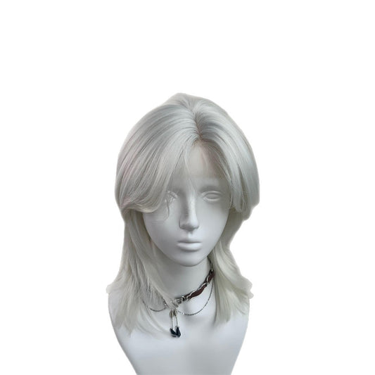 Sier Moon Wolf Tail Anchovy Handsome Long Straight Wig