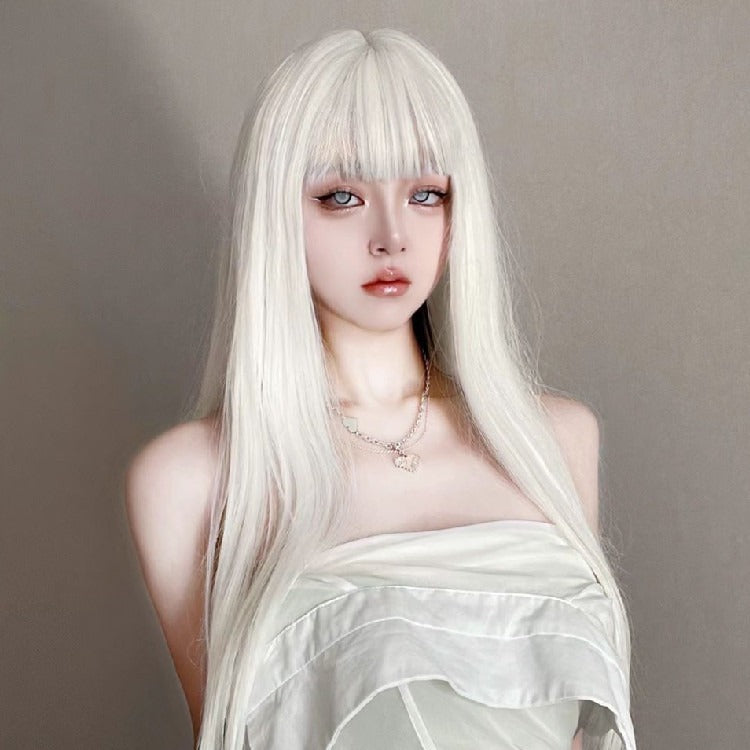 Women's Coney Sheath Anime Team Anchor With Bangs Long Straight Wig