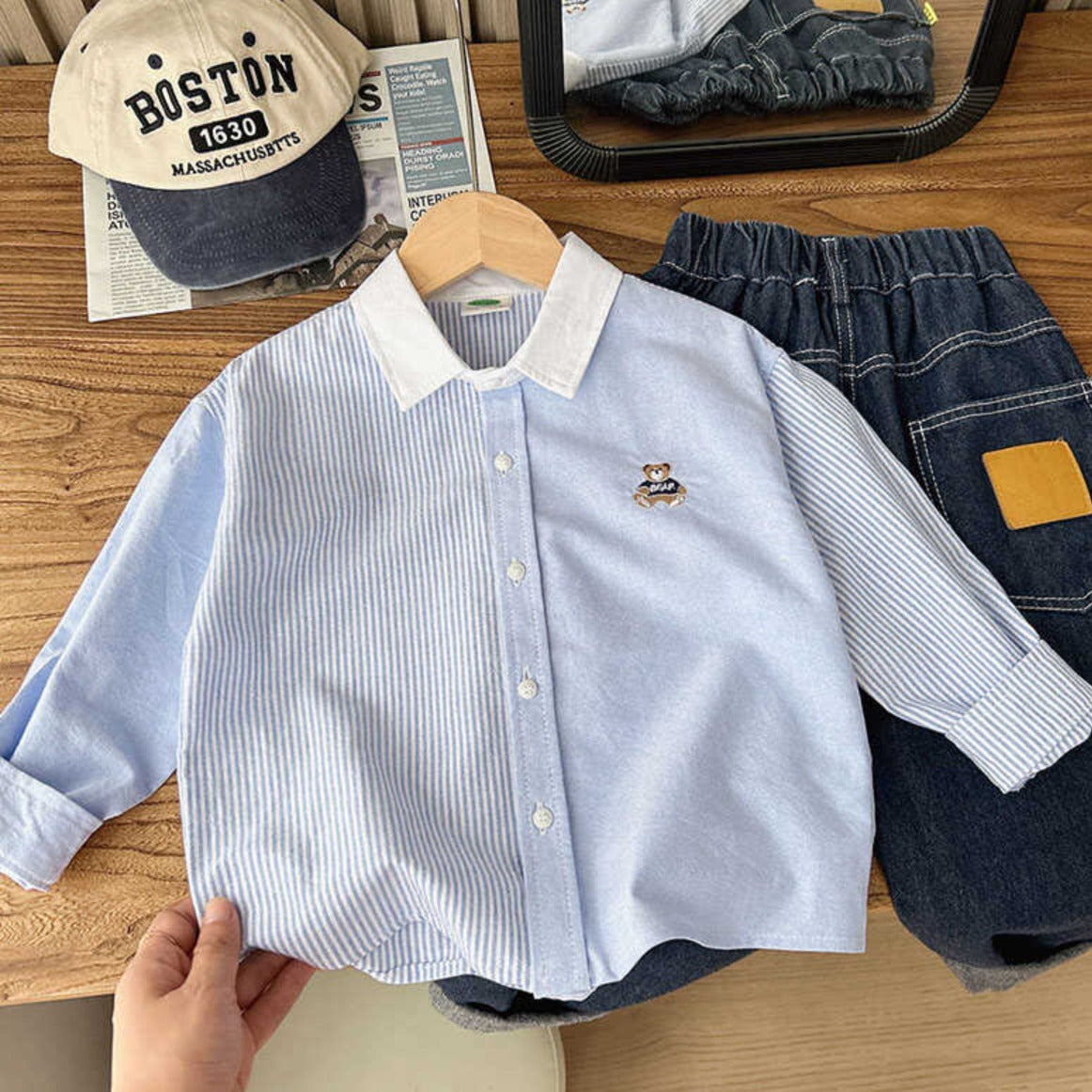 Children's Korean Style Loose Western Cartoon Soft Children's Shirt