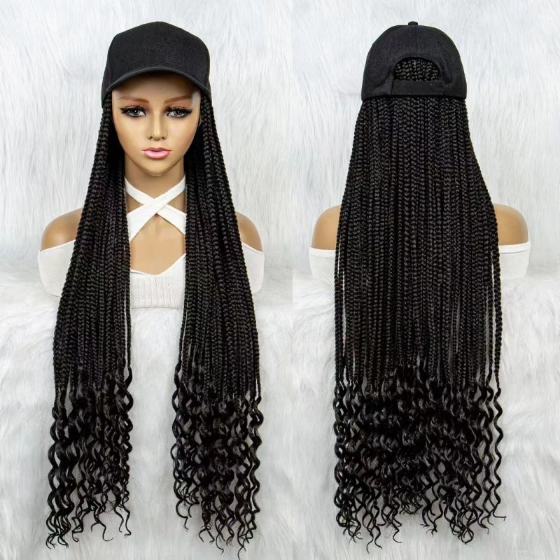 Braids With Cap Afro Braided Wigs Wig Long Curls