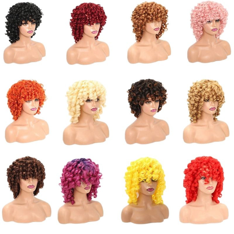 Stylish Unique Cool Classy African Small Wig Short Curly Hair