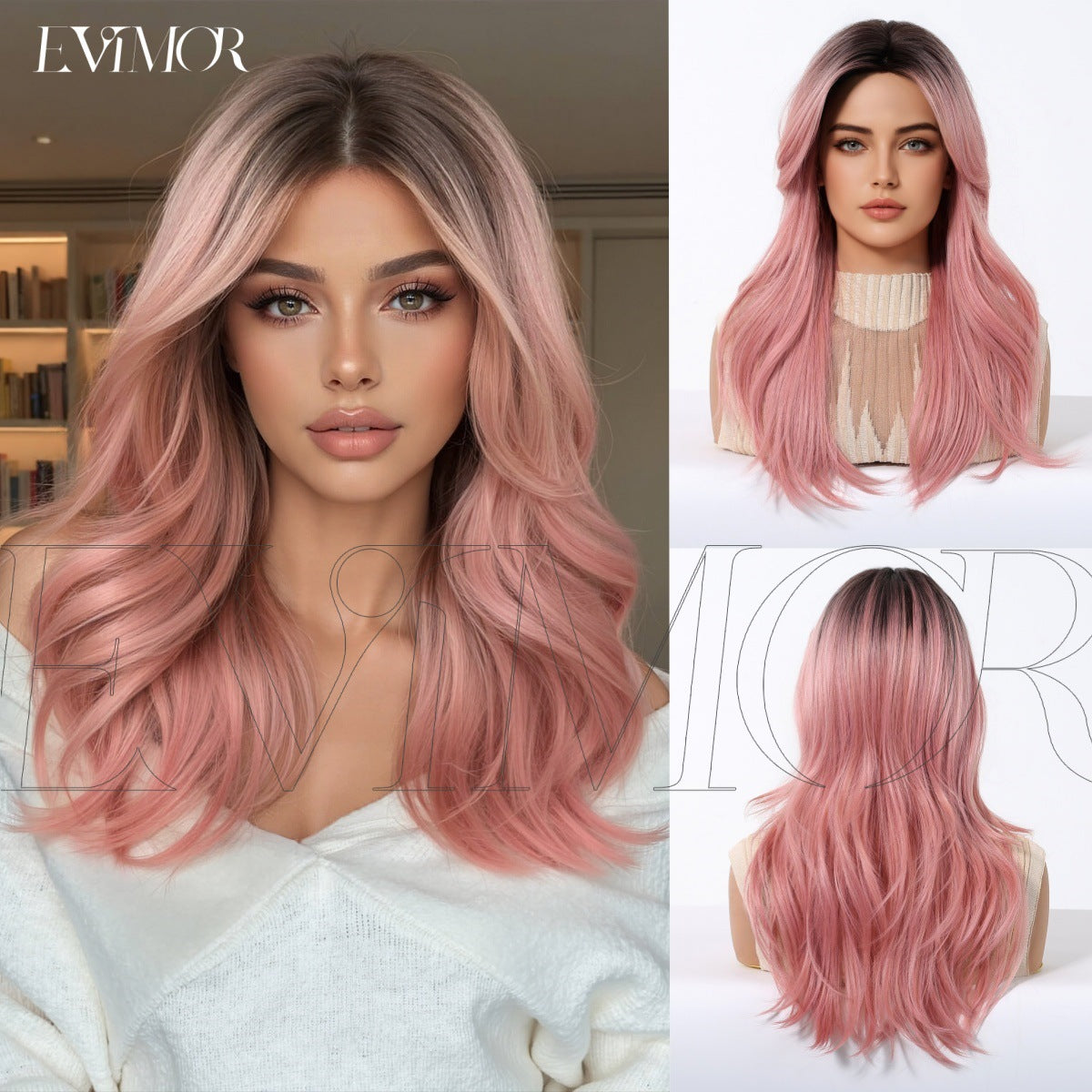 Type Bangs Curly Natural Fashion Top Wig Long Curls