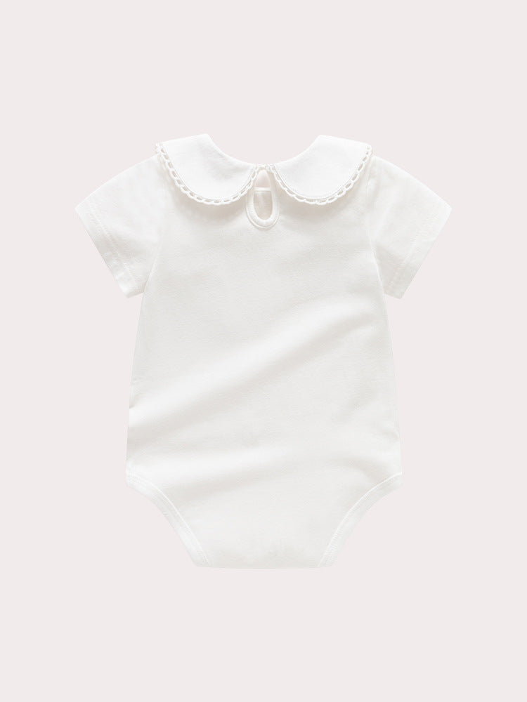 Summer Beige One-piece Romper Cotton Base Jumpsuit, Climbing Suit