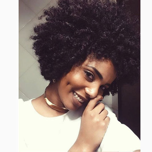 Winkle Head Cover Fluffy Afro African Popular Wig Short Curly Hair