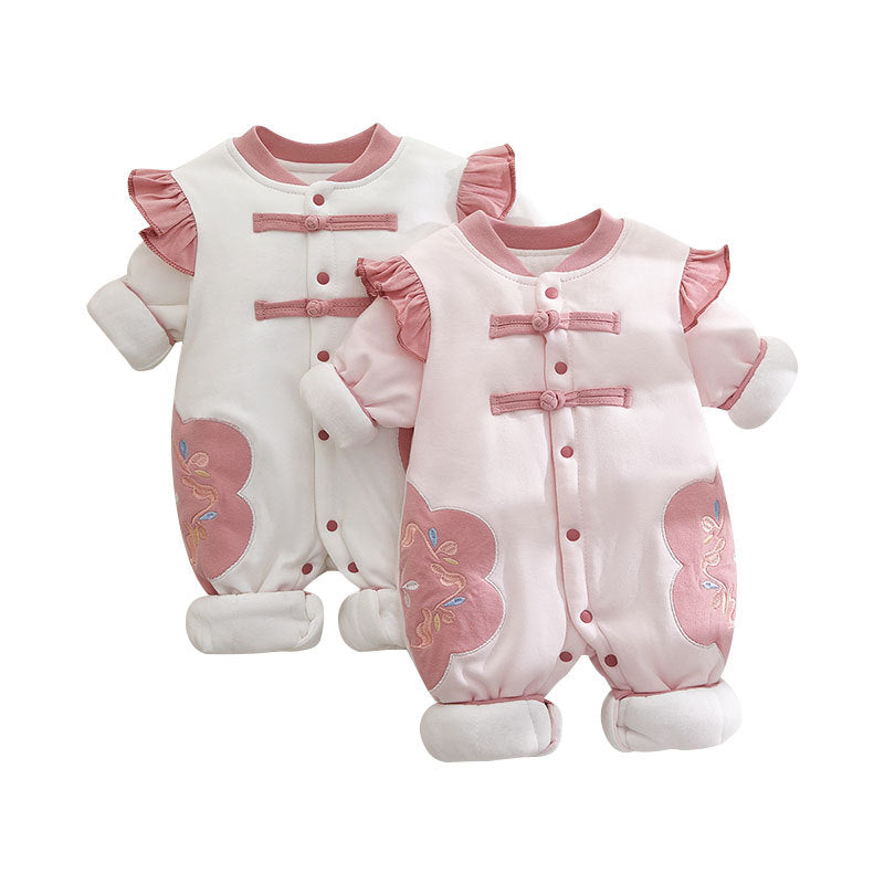 Flower Quilted Born Clothes Class Jumpsuit Jumpsuit, Climbing Suit