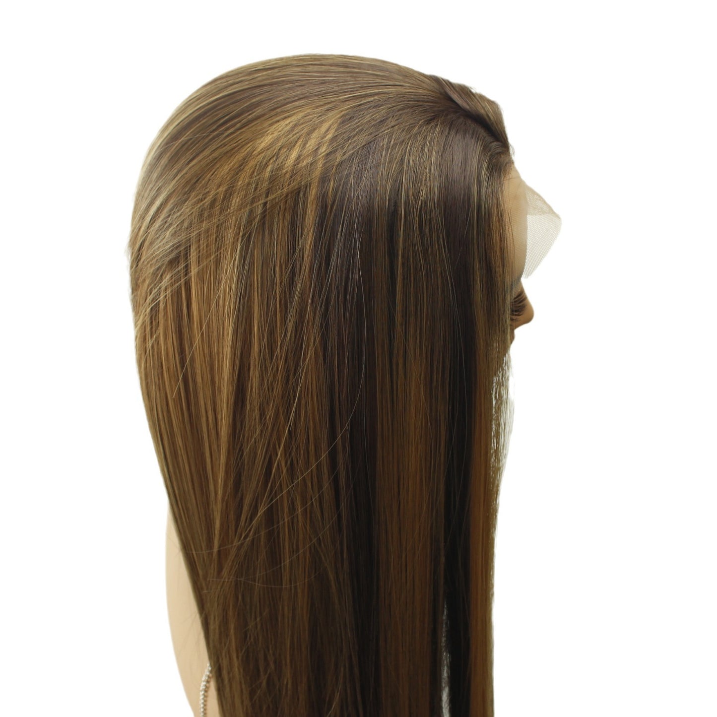 Piano Color Front Lace Full Top Long Straight Wig