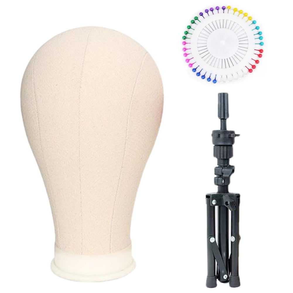 Inserting Holds With Cloth Display Tripod Styling Model Wig Long Curls